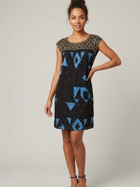 Anthropologie Lydia Beaded Swing Dress By Moulinette Soeurs